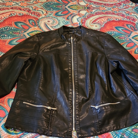 Baccini Jackets & Blazers - Faux Leather Moto Jacket